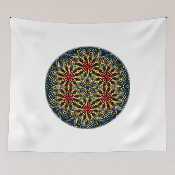 Item preview, Sacred multicolor merkaba flower designed and sold by Lenmiscate.