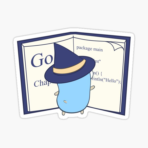 Item preview, The Go Gopher: Witch Learning Go designed and sold by hellkni9ht.