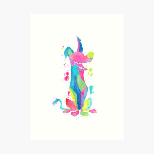 Perro inspirado en acuarela Dante coco Disney. Lámina artística