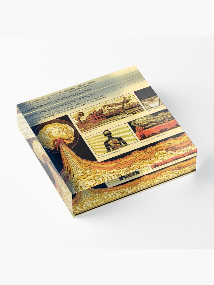 Alternate view of Effects of Nuclear Explosions - Soviet Atomic War Preparation Acrylic Block