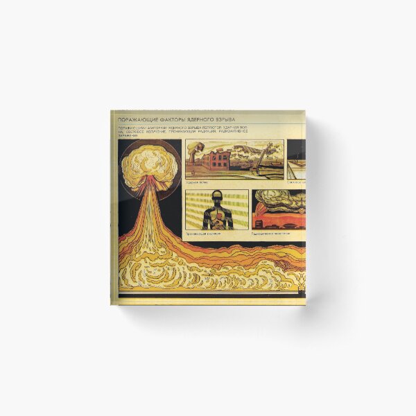 Effects of Nuclear Explosions - Soviet Atomic War Preparation Acrylic Block