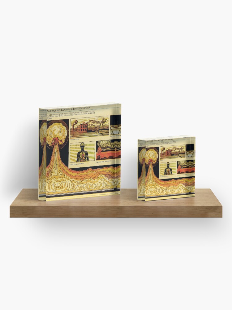 Alternate view of Effects of Nuclear Explosions - Soviet Atomic War Preparation Acrylic Block