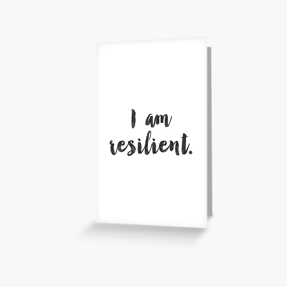 Impression Artistique Je Suis Resilient Citation Inspirante Slogan Quote Products Par Brunohurt Redbubble