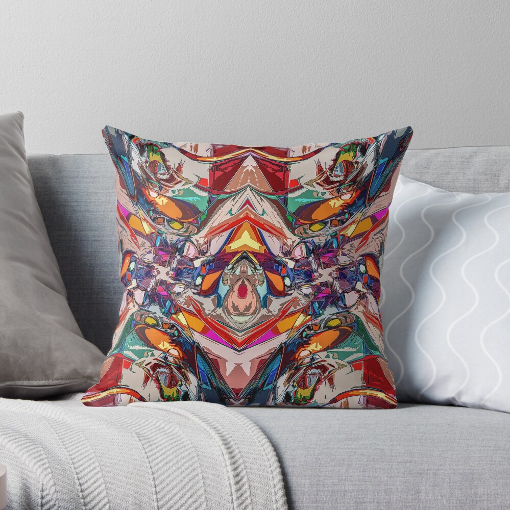Balance of Abstract Shapes Throw Pillow