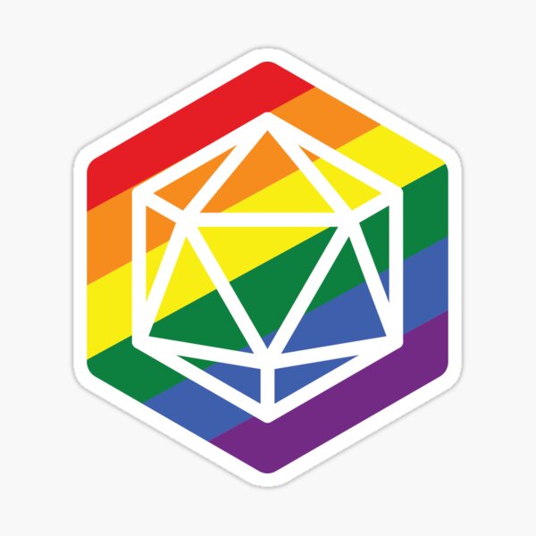 LGBT+ D20 Stickers: Gay Sticker