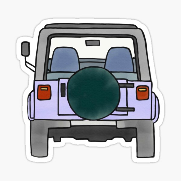 Purple Jeep Back Sticker