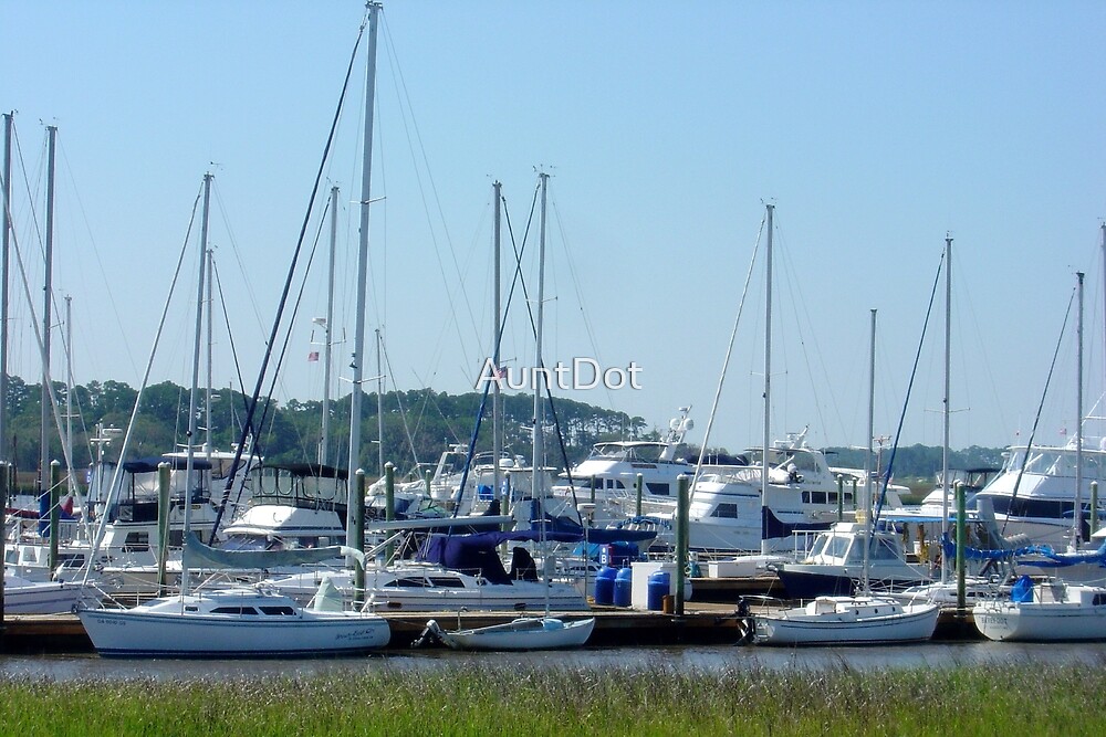 "Marina St. Simons Island, by AuntDot Redbubble