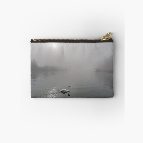 Item preview, White swan in the fog over the river, winter day. Nature in the city. designed and sold by Alexander Sorokopud.