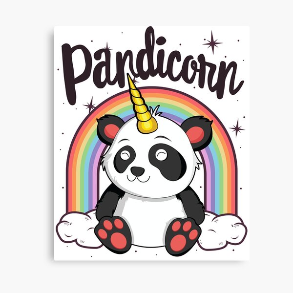 Porte-passeport Panda Licorne – Couverture En Simili Cuir Noir – I'm A Pandicorn