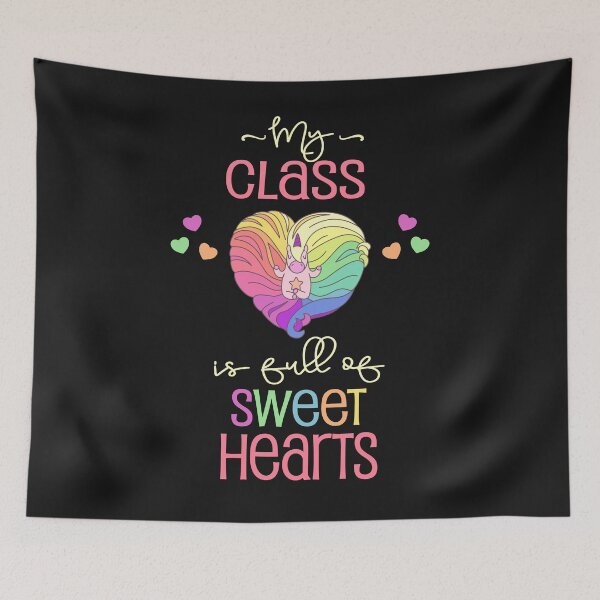 Item preview, Valentine Class Teacher Student Cute My Class Is Full Of Sweethearts with Unicorn designed and sold by Sapphire Star.
