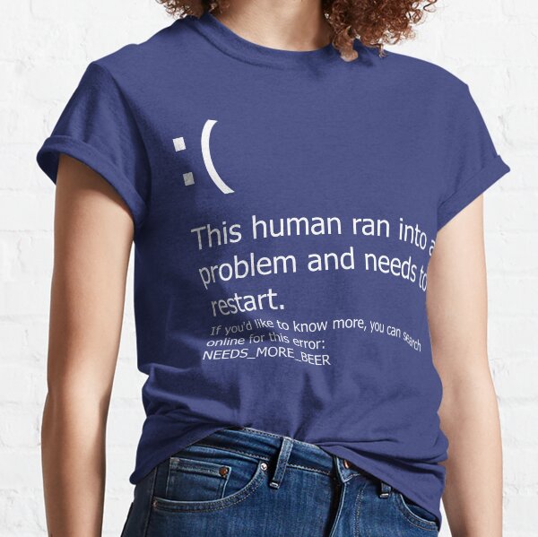 blue screen t shirt