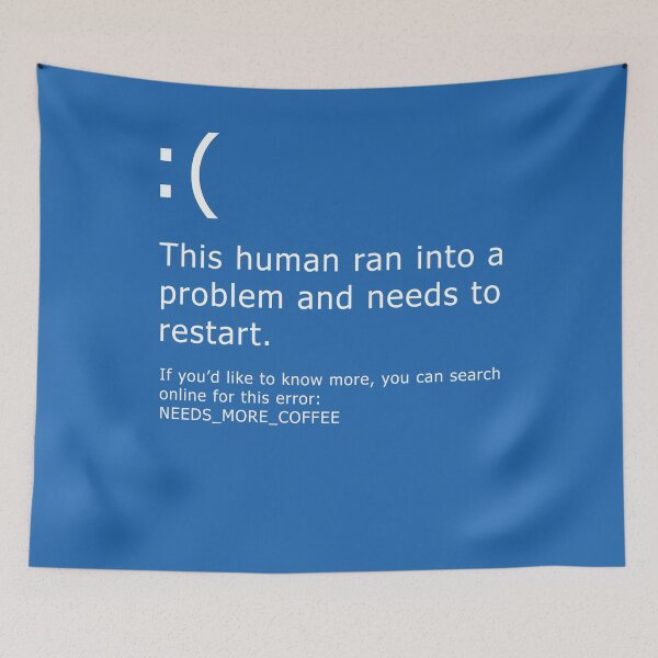 Item preview, Blue Screen of Death - Coffee error designed and sold by DigitalCleo.