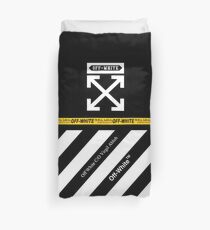 Off White Cover Full White Stripes Duvet Cover