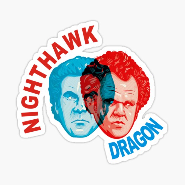 Nighthawk And Dragon Sticker For Sale By Lenablack88 Redbubble 