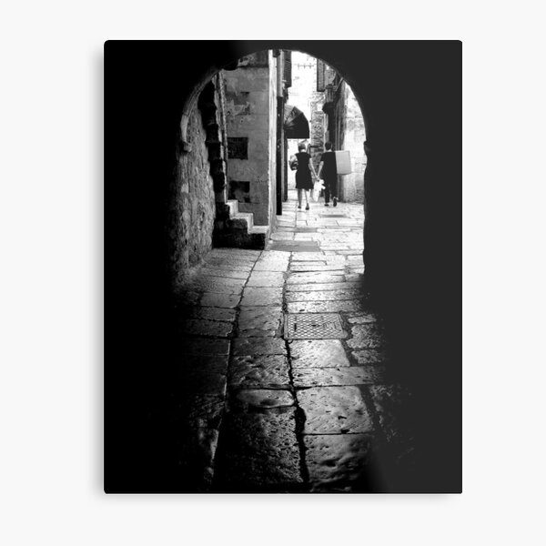 Old Cobblestoned Street Metal Print