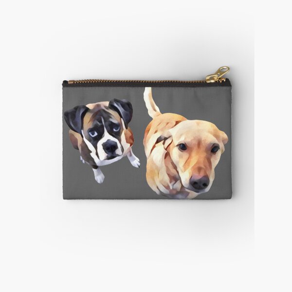 Item preview, Begging Dogs, Boxer and Yellow Lab Watercolor Portrait designed and sold by mrrobotto.