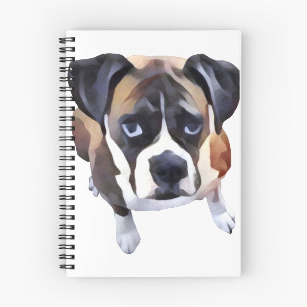 Item preview, Adorable Begging Boxer Watercolor Portrait designed and sold by mrrobotto.