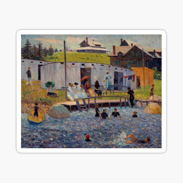 William James Glackens. The Bathing Hour, Chester, Nova Scotia, 1910. Sticker
