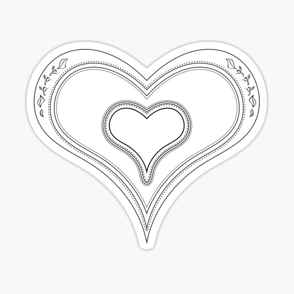 "Heart Outline" Sticker for Sale by JohnFrum Redbubble