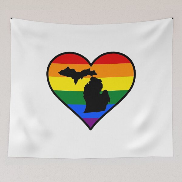 Item preview, Michigan Gay Pride Heart designed and sold by fearcity.