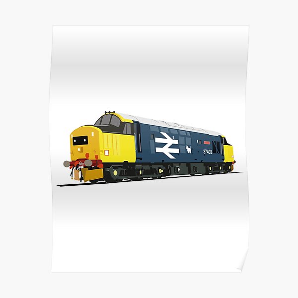 Class 37 locomotive large logo Poster
