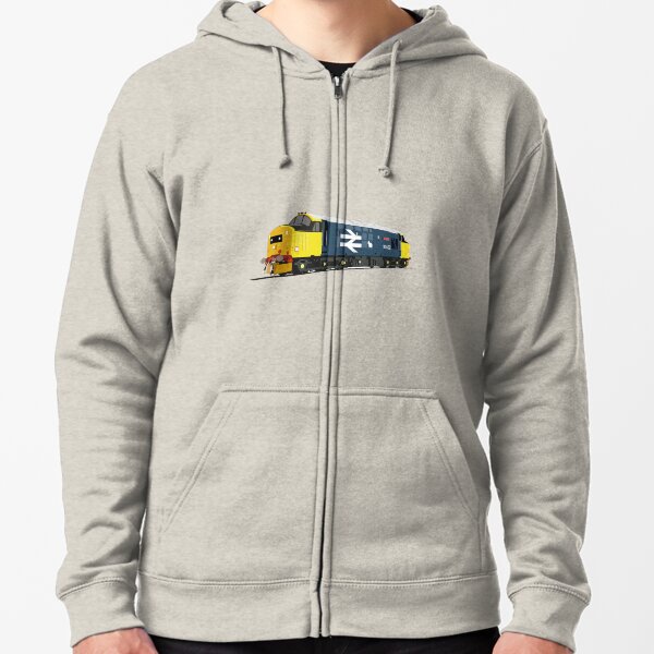 Class 37 locomotive large logo Zipped Hoodie