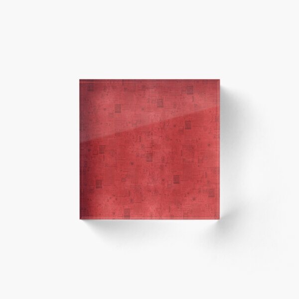 BSIS LVD Collage - red Acrylic Block