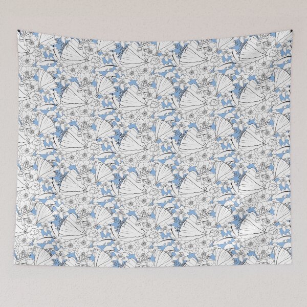Item preview, BLUE FLOWERS designed and sold by SaraPatterns.