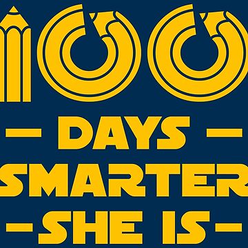 Vorschaubild zum Design 100 Days Smarter She Is - 100 Days Of School Gift von yeoys