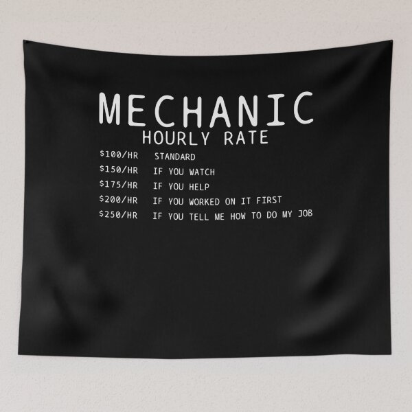 Item preview, Mechanic hourly wage designed and sold by 4tomic.