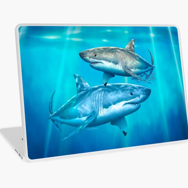 Neptune White Shark Laptop Skin