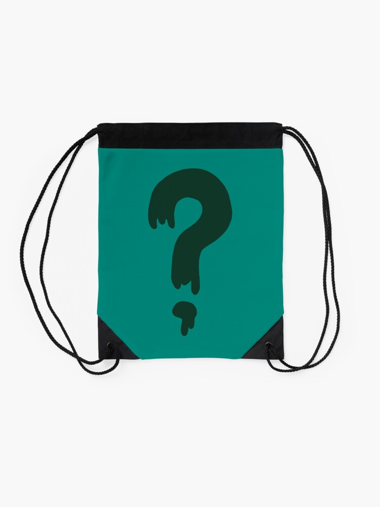 Mystery Question Mark Mini Polyester Drawstring Bag