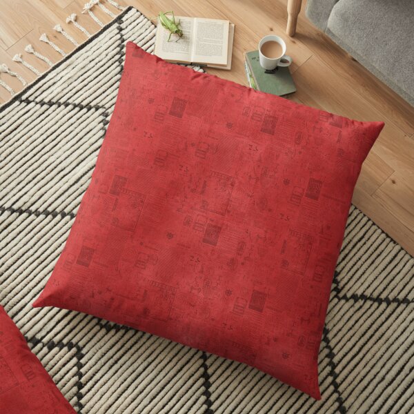 BSIS LVD Collage - red Floor Pillow