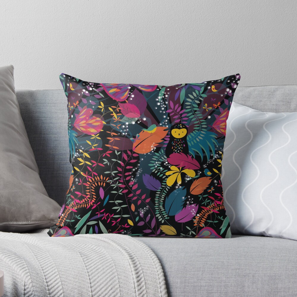 Coussin « Une nuit sous l'œil de la chouette»