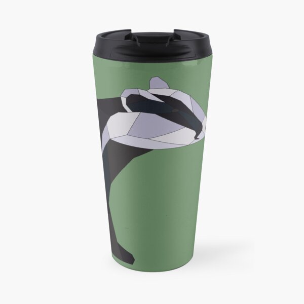 Geometric Badger Travel Mug