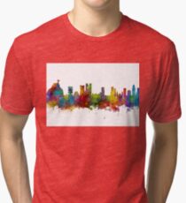 Rio de Janeiro Skyline Brazil Tri-blend T-Shirt