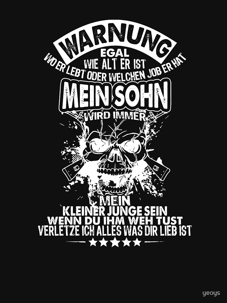 Warnung Wenn du meinem Sohn weh tust... - Familie Geschenk von yeoys