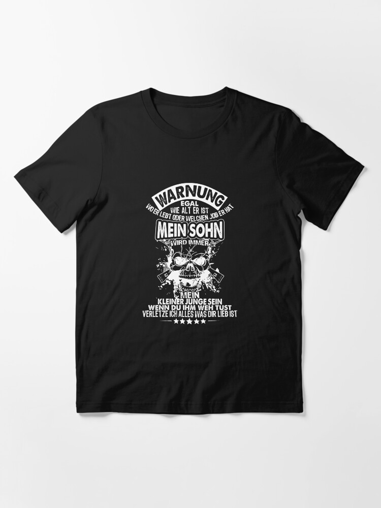 Alternative Ansicht von Warnung Wenn du meinem Sohn weh tust... - Familie Geschenk Essential T-Shirt