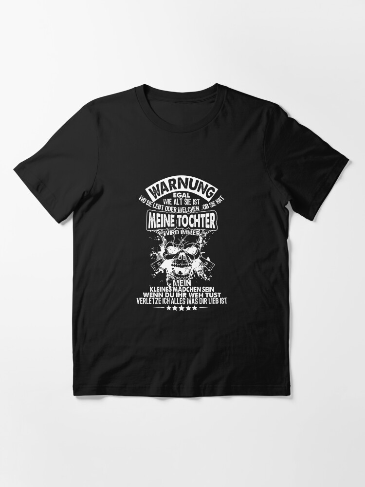 Thumbnail 3 von 7, Essential T-Shirt, Warnung Wenn du meiner Tochter weh tust... - Familie Geschenk designt und verkauft von yeoys.