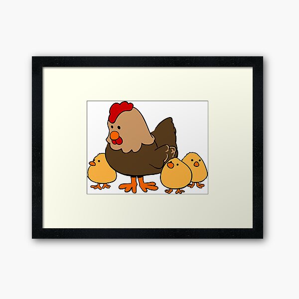 Wandbilder Huhn Comic Redbubble