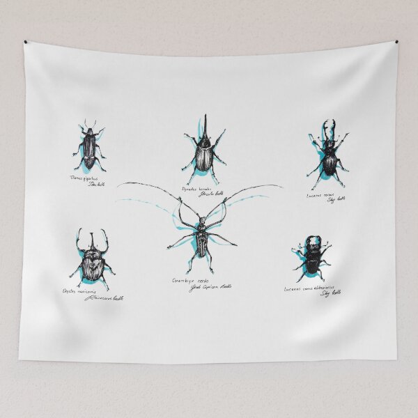Item preview, beetles designed and sold by Barbara Baumann Illustration.