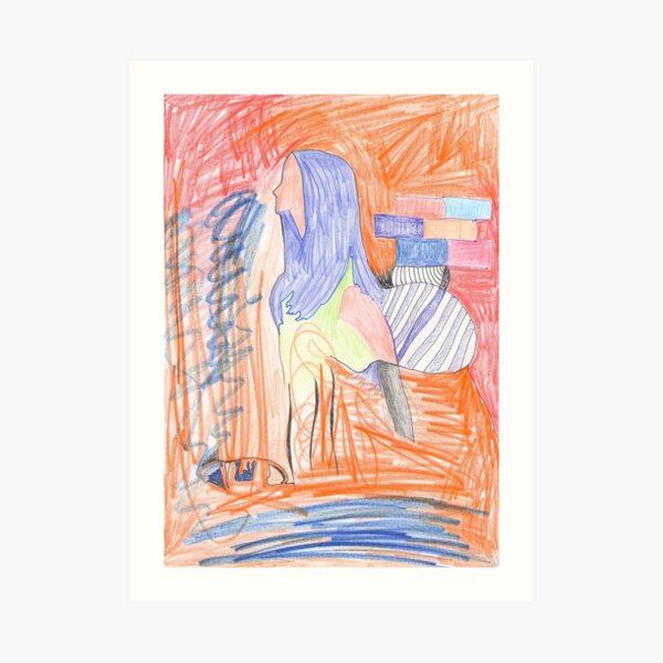 The Golden Hair Woman Art Print