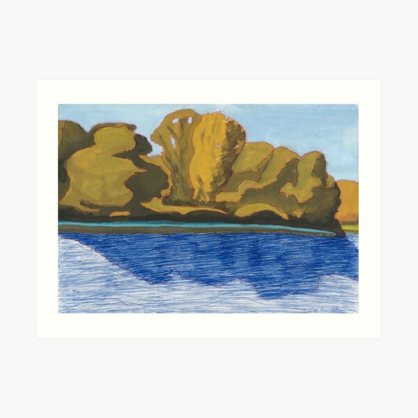 Fishing On The River Koros Art Print