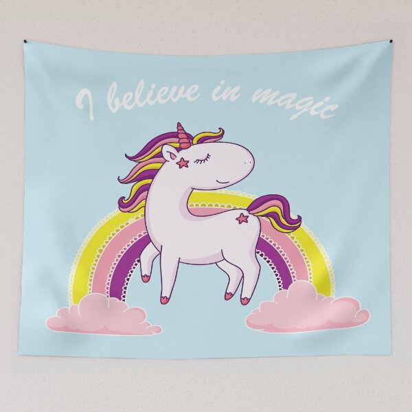 Item preview, I believe in magic unicorn designed and sold by leen12 Art Designs Prints.