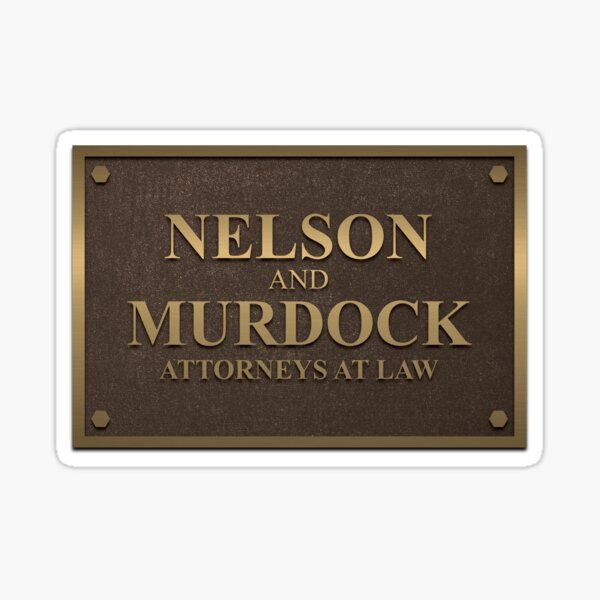 Nelson and Murdock Sign Sticker