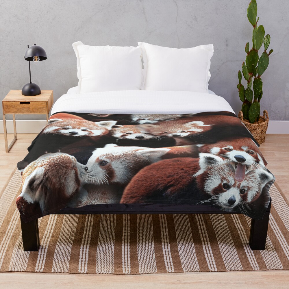 "Red Pandas" Throw Blanket for Sale by MaxencePierrard Redbubble