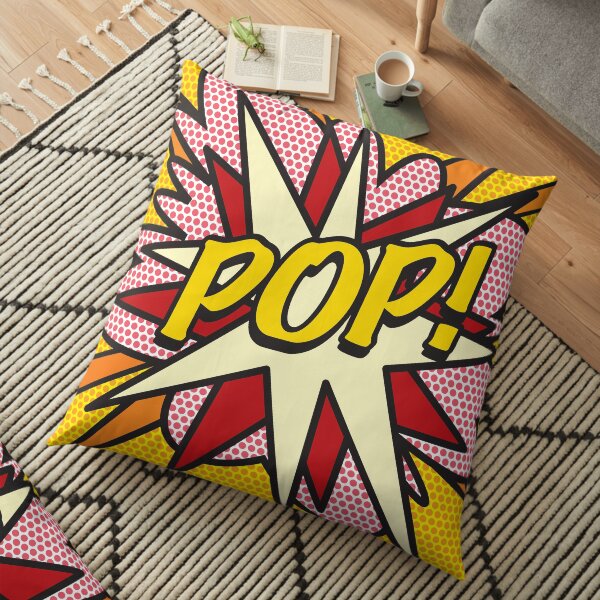 design pop art rétro cool et tendance de bande dessinée qui met le wham Coussin de sol
