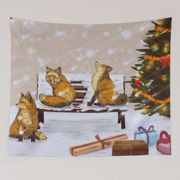 Item preview, Christmas City Foxes designed and sold by minniemorrisart.