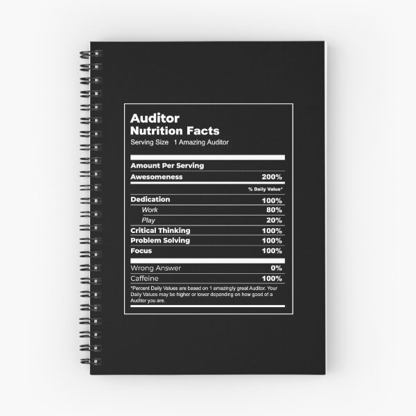 Item preview, Funny Auditor T-shirt (Nutrition Facts Parody Meme) designed and sold by funnyclan.