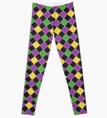 Mardi Gras Fun Green, Purple and Yellow Leggings